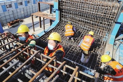 濱鐵2號線第3合同段全面復工，建設者清明假期堅守崗位保進度